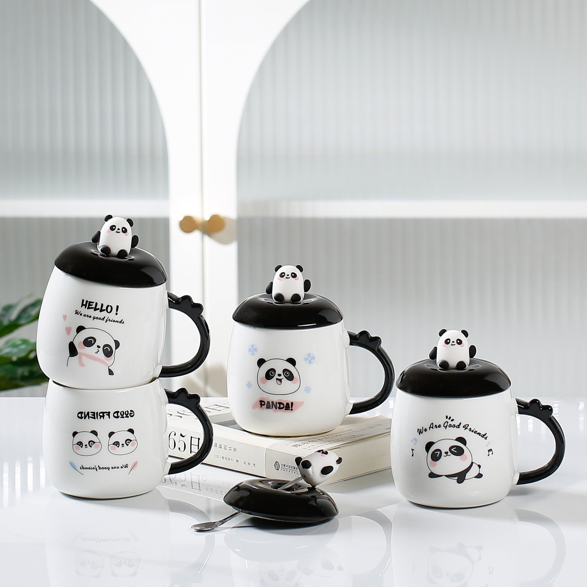 Cute Cartoon Panda Ceramic Cup Creative - Imagen de producto