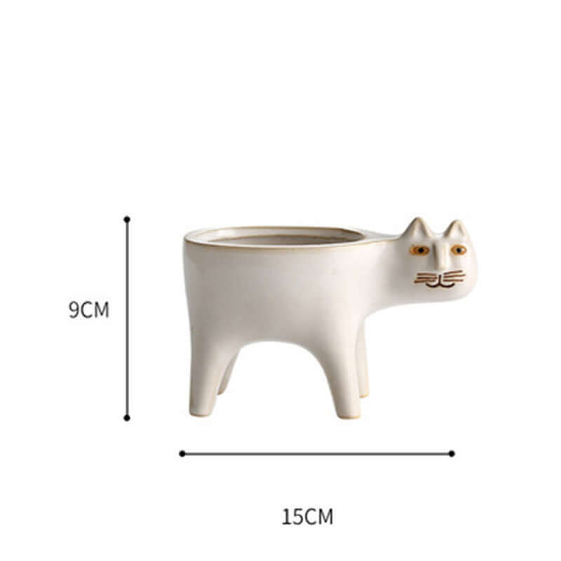Cute Cat Tail Flower Pot Ceramic Personality Creativity - Imagen de producto