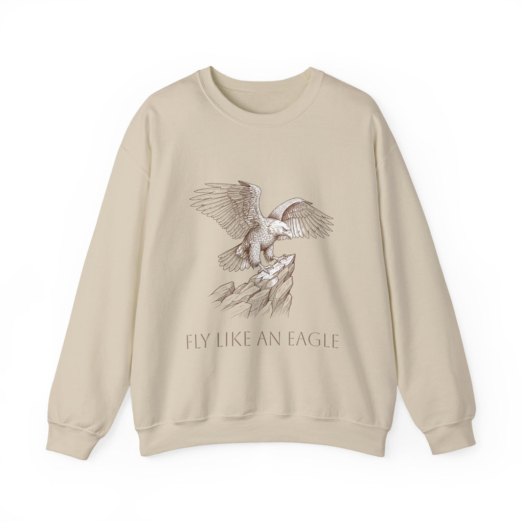 Eagle Graphic Sweatshirt - "Fly Like an Eagle" Inspirational Crewneck