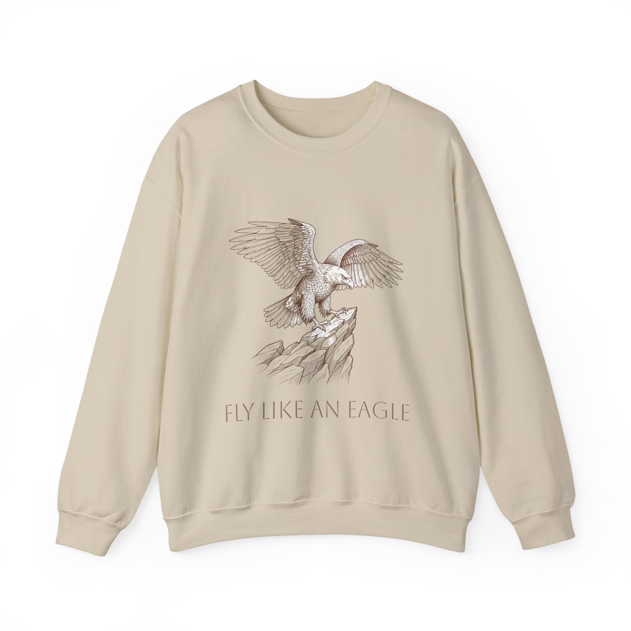 Eagle Graphic Sweatshirt - "Fly Like an Eagle" Inspirational Crewneck