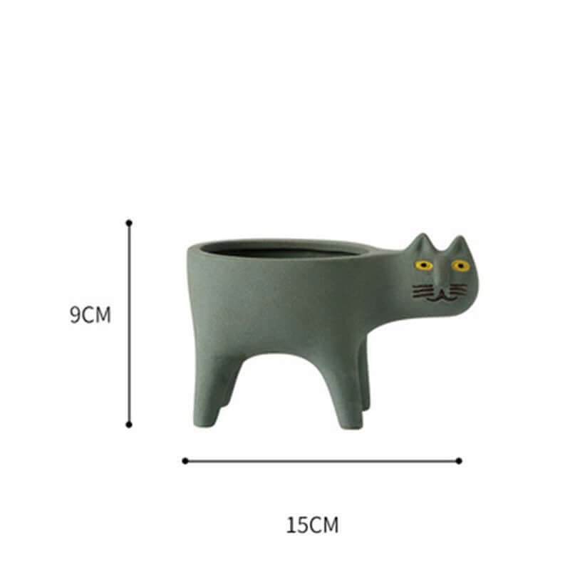 Cute Cat Tail Flower Pot Ceramic Personality Creativity - Imagen de producto