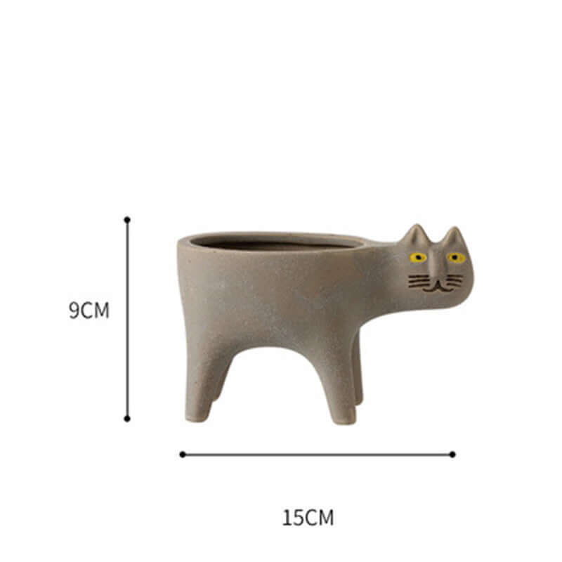Cute Cat Tail Flower Pot Ceramic Personality Creativity - Imagen de producto