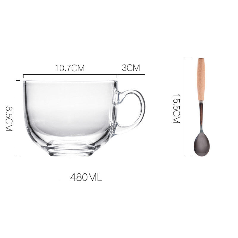 Large Capacity Oatmeal Breakfast Cup With Spoon - Imagen de producto
