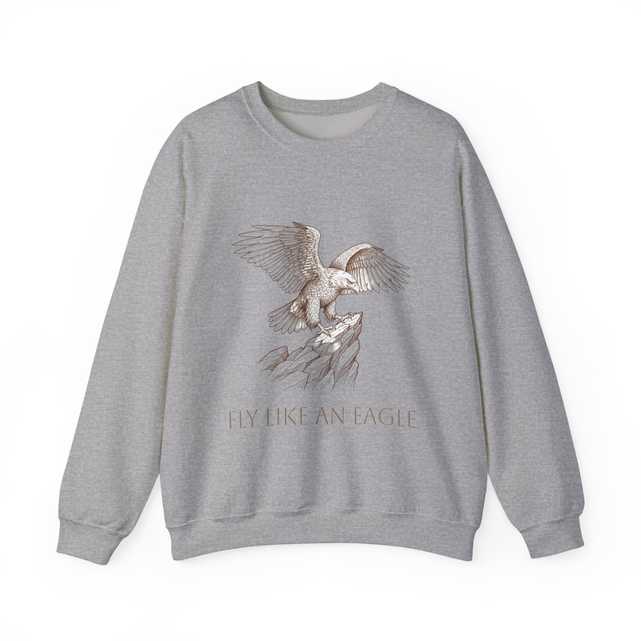 Eagle Graphic Sweatshirt - "Fly Like an Eagle" Inspirational Crewneck