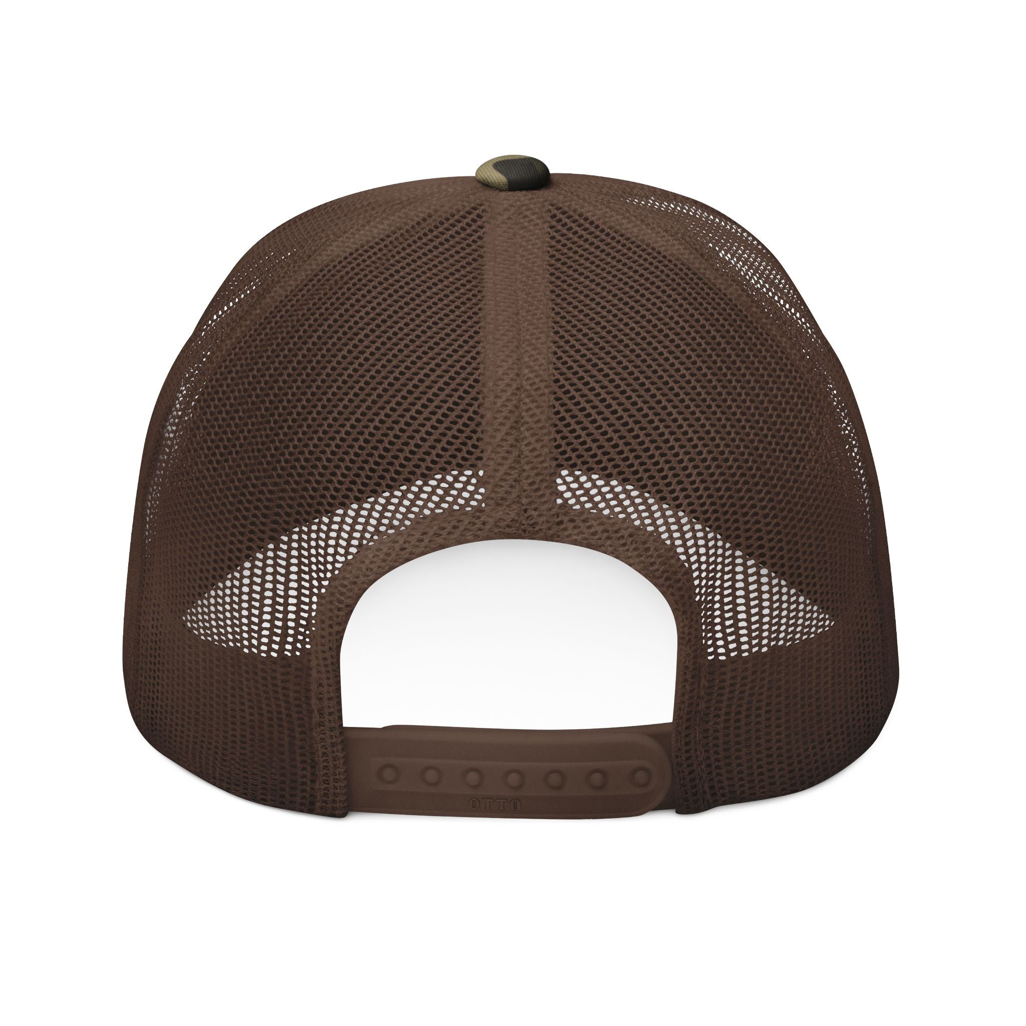 Hold Fast Camouflage Trucker Hat — Embroidered Camo Mesh Cap