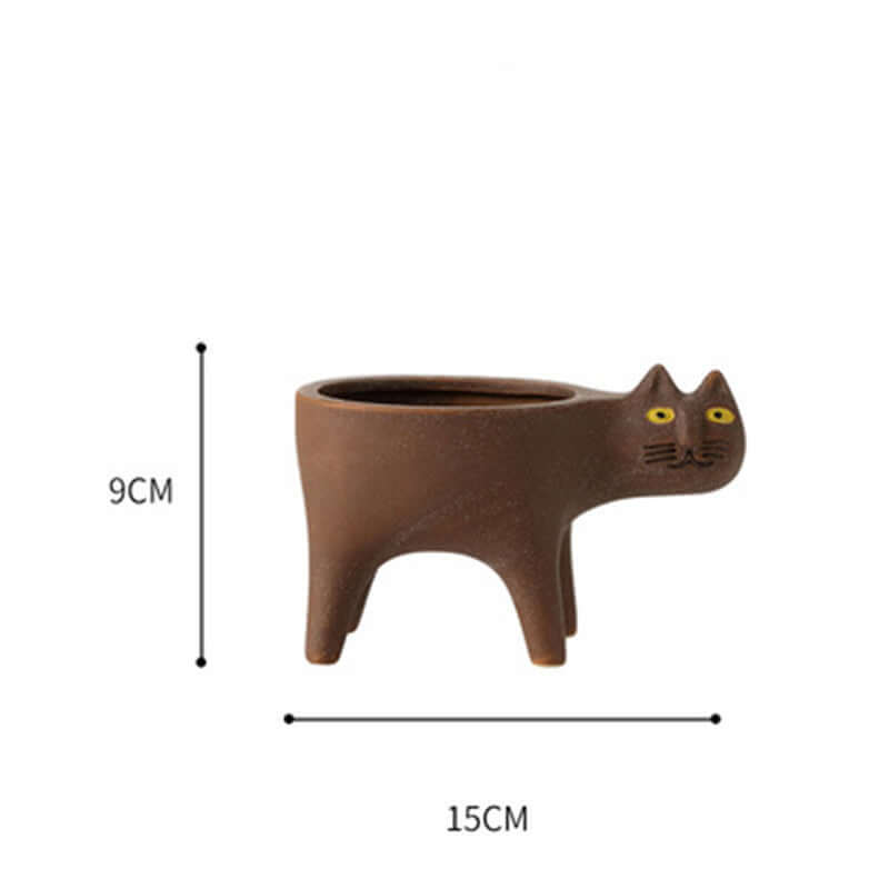 Cute Cat Tail Flower Pot Ceramic Personality Creativity - Imagen de producto