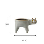 Cute Cat Tail Flower Pot Ceramic Personality Creativity - Imagen de producto