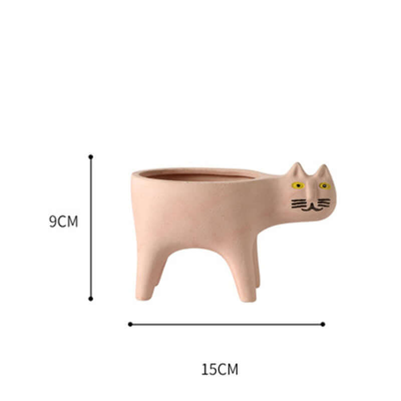 Cute Cat Tail Flower Pot Ceramic Personality Creativity - Imagen de producto