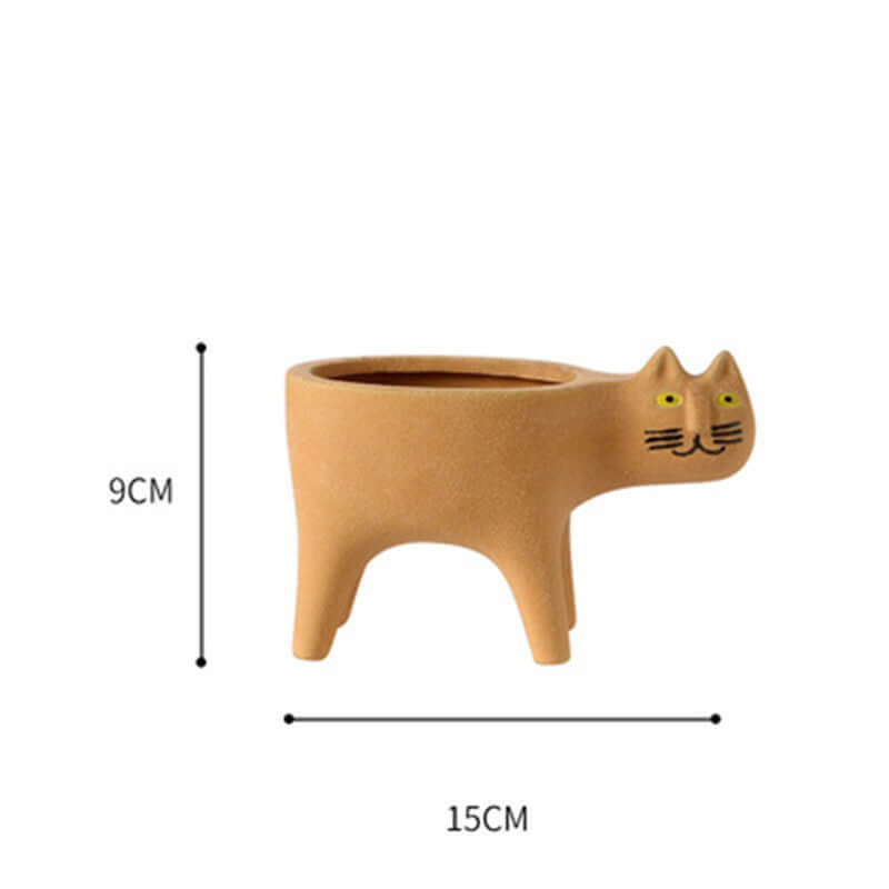 Cute Cat Tail Flower Pot Ceramic Personality Creativity - Imagen de producto