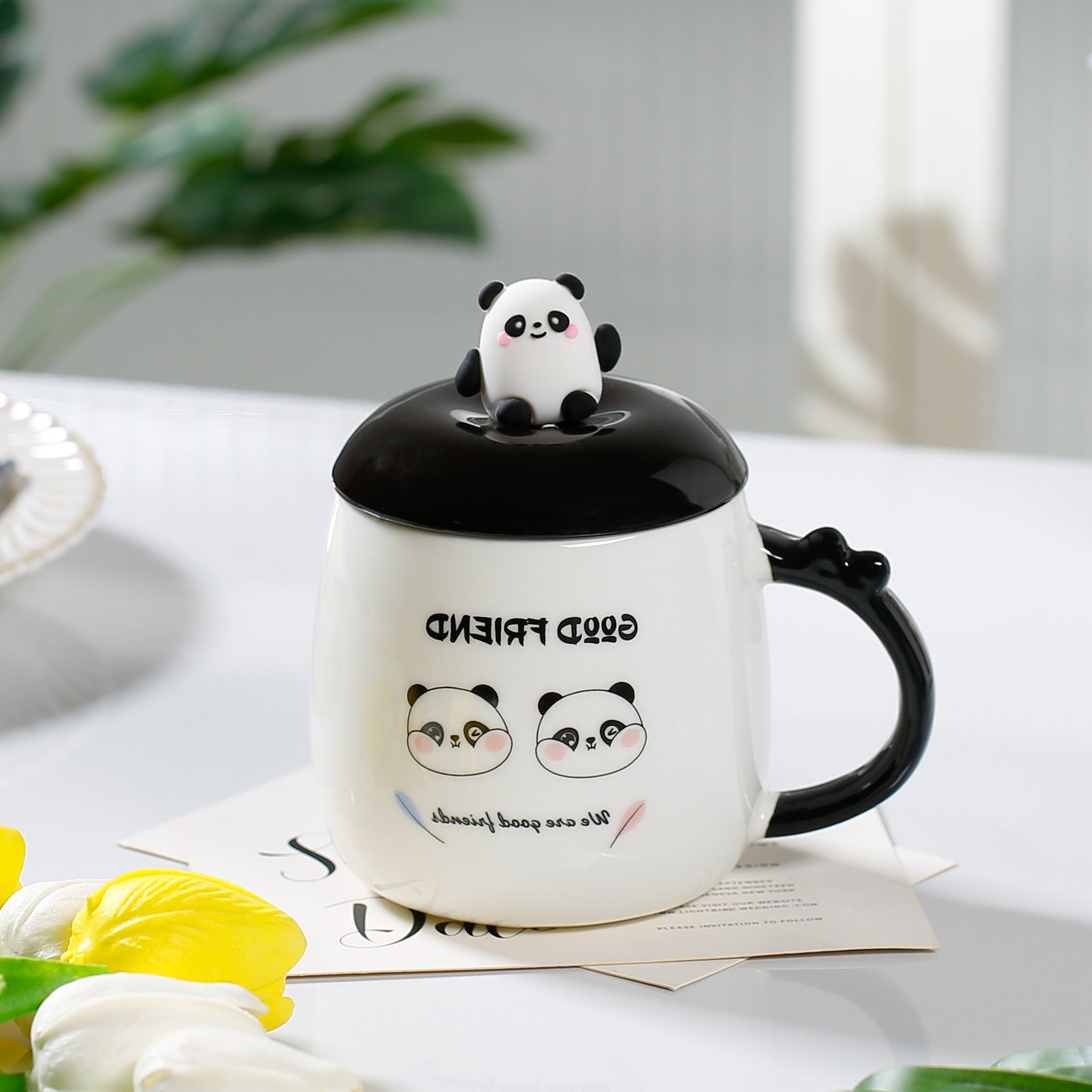 Cute Cartoon Panda Ceramic Cup Creative - Imagen de producto