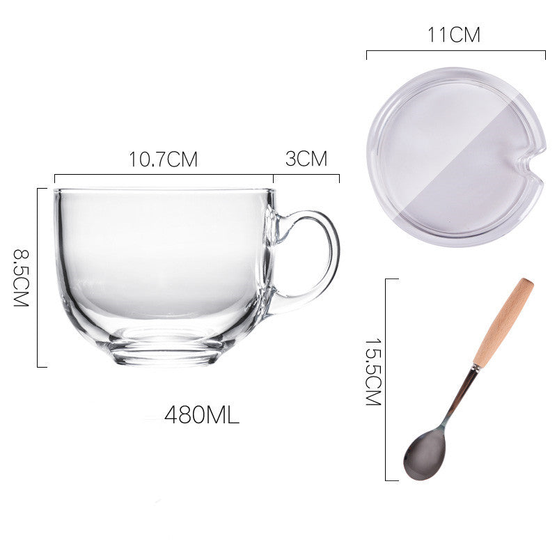 Large Capacity Oatmeal Breakfast Cup With Spoon - Imagen de producto