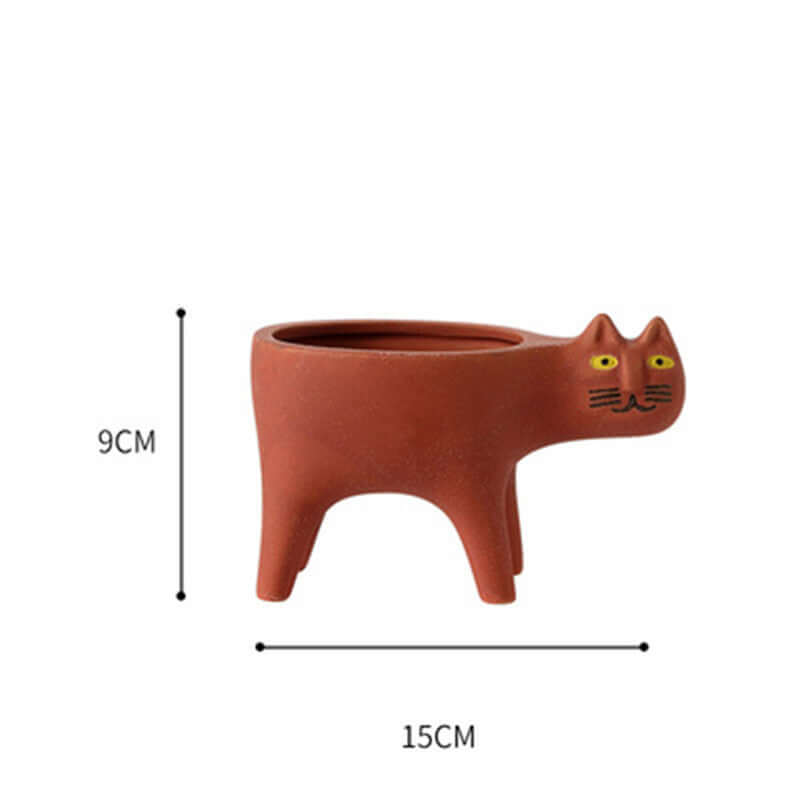Cute Cat Tail Flower Pot Ceramic Personality Creativity - Imagen de producto