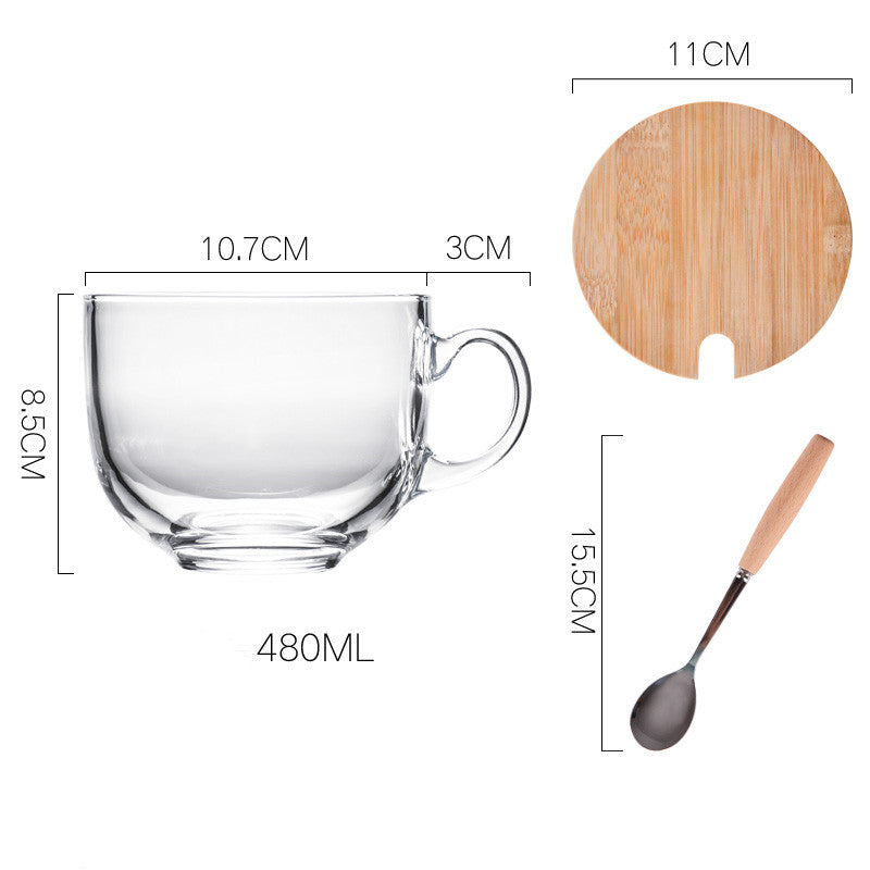 Large Capacity Oatmeal Breakfast Cup With Spoon - Imagen de producto