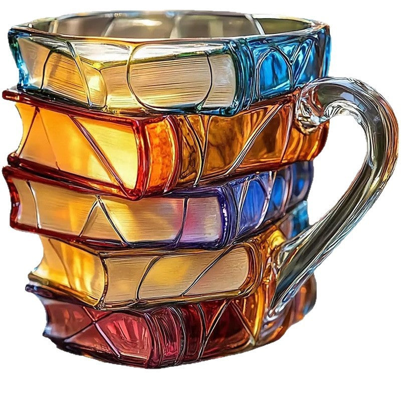 Painted Book Coffee Cup Unique Book Stacking Coffee Cup - Imagen de producto