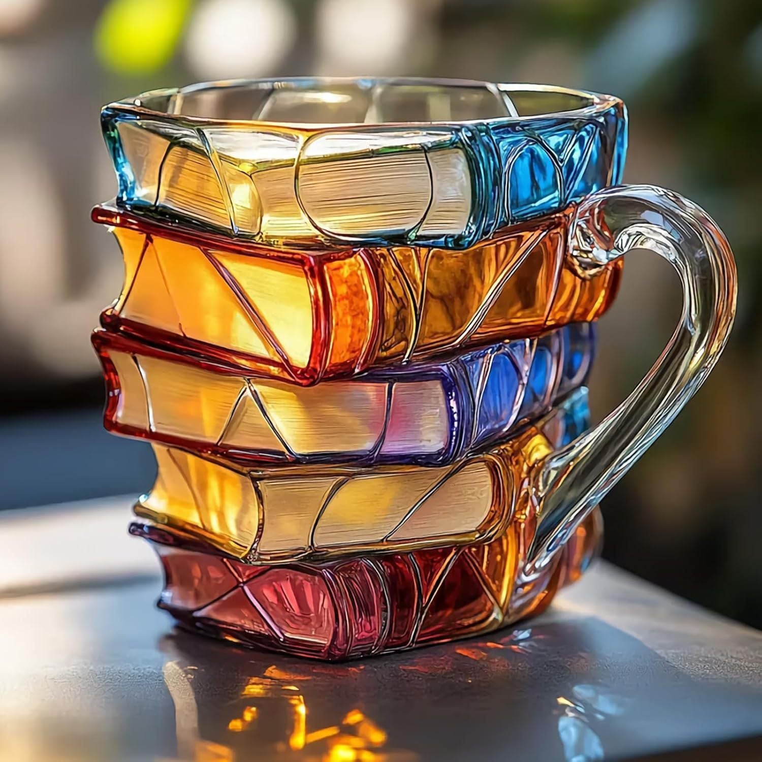 Painted Book Coffee Cup Unique Book Stacking Coffee Cup - Imagen de producto