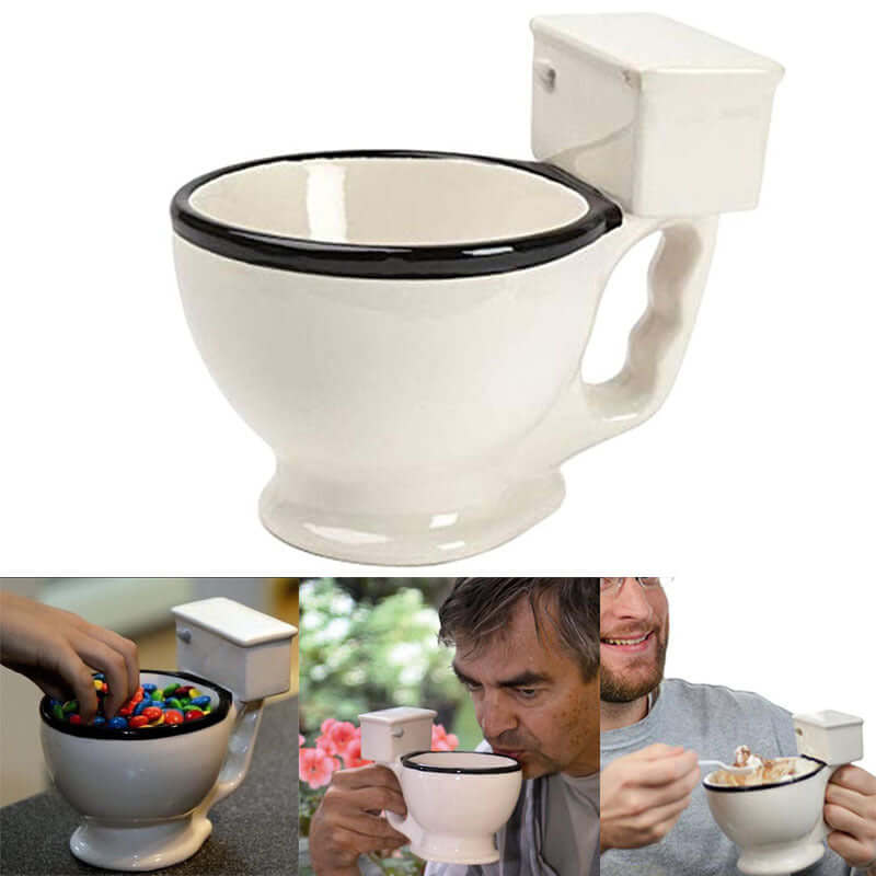 Creative Toilet Mug Ceramic Coffee Mugs with Handgrip - Imagen de producto