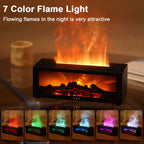 New Flame Aromatherapy Machine Colorful Essential Oil Diffuser Home Large Fog Volume Flame Humidifier 3D Flame Fireplace Machine - vista 6