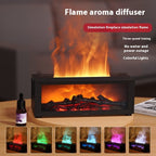 New Flame Aromatherapy Machine Colorful Essential Oil Diffuser Home Large Fog Volume Flame Humidifier 3D Flame Fireplace Machine - vista 7