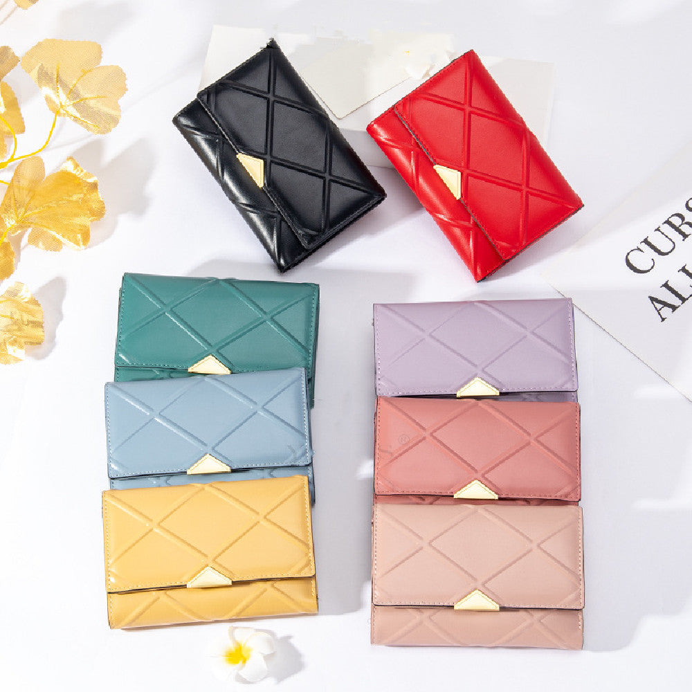 Women's Fashion Diamond Triangle Wallet - vista 1