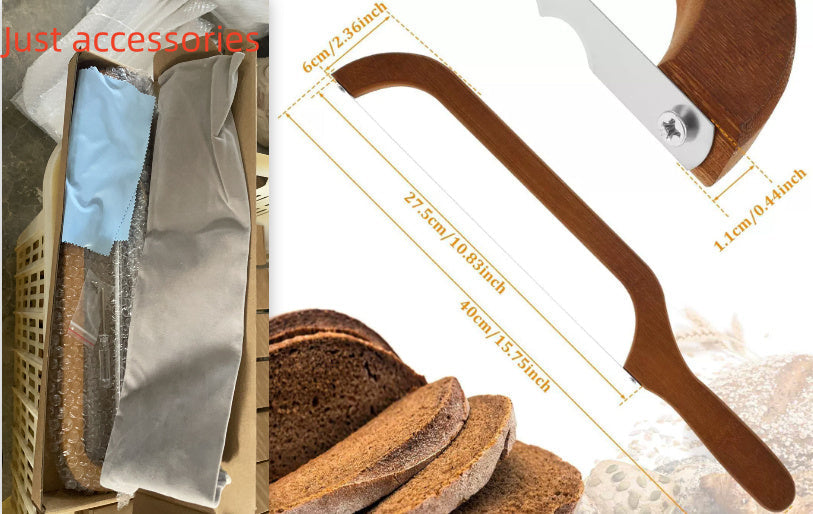 Serrated Bread Knife | Wooden Handle Artisan Slicer 40cm