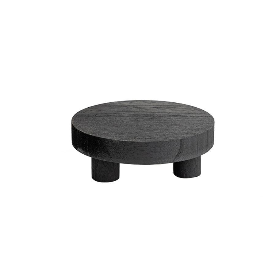 Round Wooden Vanity Tray | Bathroom Organizer & Decor